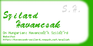 szilard havancsak business card